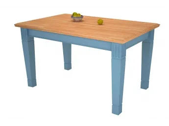 Стіл Прованс сірого та натурального кольору, матеріал стільниці - дуб зрощений (загальний вигляд)