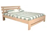 Ліжко Лучана "плюс" лак натурального кольору, матеріал - бук зрощений (загальний вигляд)
