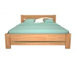 Ліжко Венеція "плюс" натурального кольору, матеріал - бук зрощений (вигляд спереду)