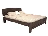 Ліжко Жасмін "плюс" темно-коричневого кольору, матеріал - бук зрощений (загальний вигляд)