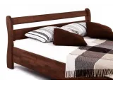 Кровать Миледа коричневого цвета, материал - бук срощенный (вид сбоку