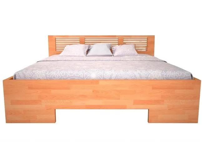 Ліжко Тайгер натурального кольору, матеріал - бук зрощений (вигляд спереду)