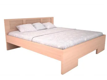 Ліжко Тайгер білого кольору, матеріал - бук цільний (загальний вигляд)