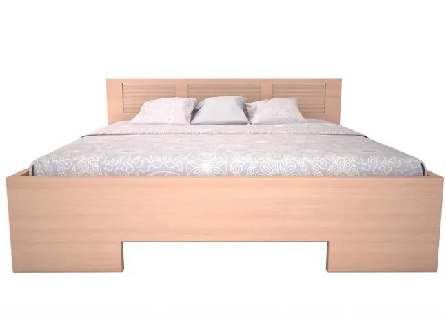 Ліжко Тайгер білого кольору, матеріал - бук цільний (вигляд спереду)