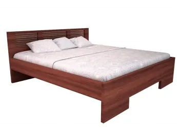 Ліжко Тайгер коричневого кольору, матеріал - бук цільний (загальний вигляд)