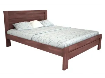 Кровать Люкс коричневого цвета, материал - бук срощенный (общий вид)