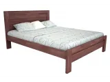 Ліжко Люкс коричневого кольору, матеріал - бук зрощений (загальний вигляд)