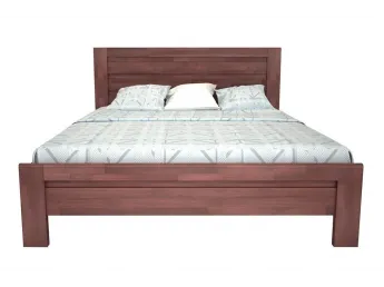 Ліжко Люкс коричневого кольору, матеріал - бук зрощений (загальний вигляд) 2