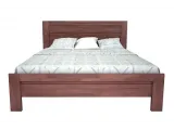 Ліжко Люкс коричневого кольору, матеріал - бук зрощений (вигляд спереду)