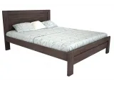 Ліжко Люкс темно-коричневого кольору, матеріал - бук зрощений (загальний вигляд)