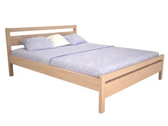 Кровать Виктория темно-коричневого цвета, материал - бук цельный (общий вид) 2