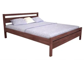 Ліжко Вікторія коричневого кольору, матеріал - бук зрощений (загальний вигляд)