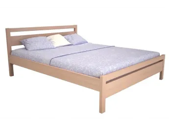 Ліжко Вікторія білого кольору, матеріал - бук цільний (загальний вигляд)