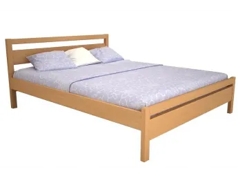 Ліжко Вікторія натурального кольору, матеріал - бук цільний (загальний вигляд)