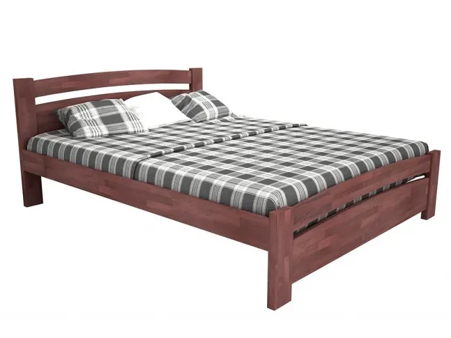Ліжко Софія коричневого кольору, матеріал - бук зрощений (загальний вигляд)