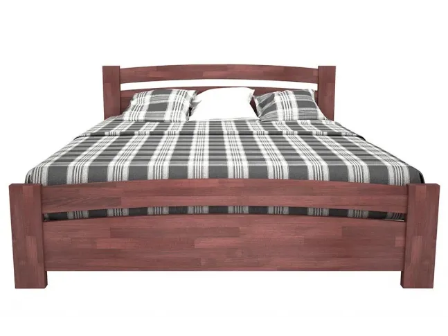 Ліжко Софія коричневого кольору, матеріал - бук зрощений (вигляд спереду)