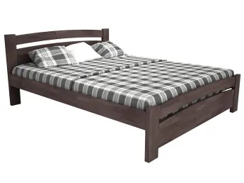 Купити Ліжко Софія темно-коричневого кольору, матеріал - бук зрощений (загальний вигляд)