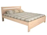 Ліжко Мілана бежевого кольору, матеріал - бук зрощений (загальний вигляд)