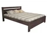 Ліжко Мілана темно-коричневого кольору, матеріал - бук зрощений (загальний вигляд)