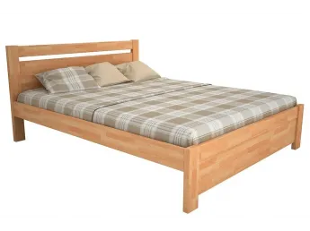 Ліжко Мілана натурального кольору, матеріал - бук зрощений (загальний вигляд)