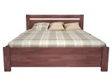 Ліжко Мілана коричневого кольору, матеріал - бук зрощений (вигляд спереду)