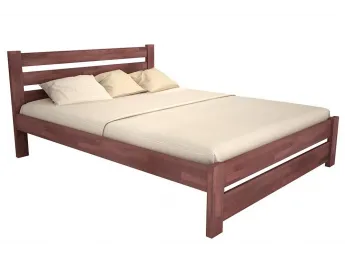 Купити Ліжко Кароліна кольору горіх, матеріал - бук зрощений (загальний вигляд)