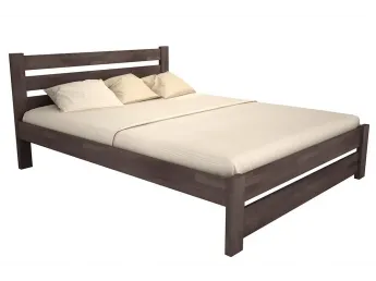 Ліжко Кароліна кольору венге, матеріал - бук зрощений (загальний вигляд)