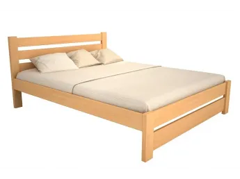 Ліжко Кароліна натурального кольору, матеріал - бук цільний (загальний вигляд)