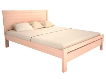 Ліжко Скарлет бежевого кольору, матеріал - бук цільний (загальний вигляд)