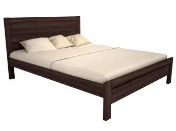 Ліжко Скарлет темно-коричневого кольору, матеріал - бук цільний (загальний вигляд)