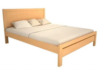 Ліжко Скарлет натурального кольору, матеріал - бук цільний (загальний вигляд)