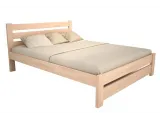 Ліжко Кароліна бежевого кольору, матеріал - бук зрощений (загальний вигляд)