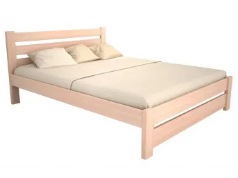 Ліжко Кароліна бежевого кольору, матеріал - бук цільний (загальний вигляд)