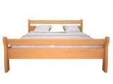 Ліжко Міледа "плюс" натурального кольору, матеріал - бук цільний (вигляд спереду)