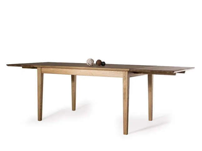 Стіл Орфей натурального кольору, матеріал - дуб цільний (розкладений вигляд)