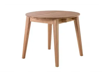 Стіл Оріон d900 натуральний колір, матеріал - цільний дуб (загальний вигляд)