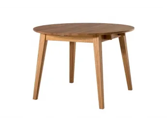 Стіл Оріон d1100 натуральний колір, матеріал - цільний дуб (загальний вигляд)