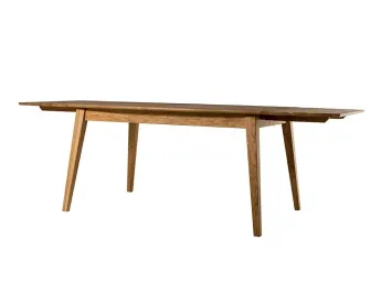 Стіл Мілан (розкладний) натурального кольору, матеріал - дуб цільний (загальний вигляд) 2