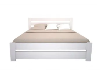 Ліжко Кароліна білого кольору, матеріал - бук зрощений (загальний вигляд) 2