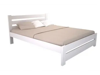 Кровать Каролина белого цвета, материал - бук срощенный (общий вид)