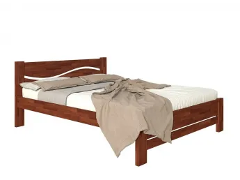 Ліжко Венеція "плюс" світло-коричневого кольору, матеріал - бук зрощений (загальний вигляд)