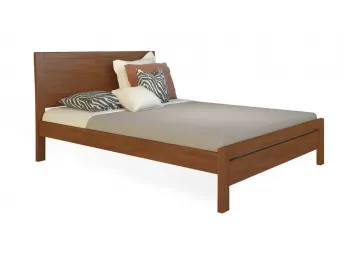 Кровать Валенсия лак коричневого цвета, материал - бук срощенный (общий вид)