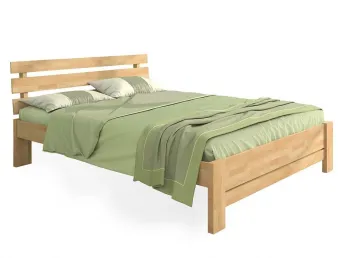 Кровать Лучана "плюс" натурального цвета, материал - бук срощенный (общий вид)