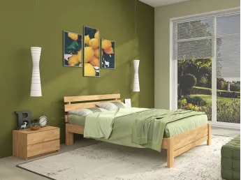 Спальня Лучана Плюс натурального кольору, матеріал зрощений бук (в інтер'єрі)