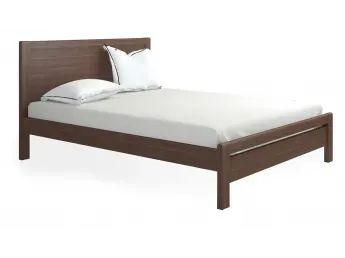 Ліжко Скарлет лак темно-коричневого кольору, матеріал - бук цільний (загальний вигляд)