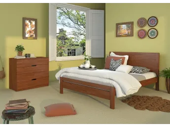 Спальня Валенсія коричневого кольору, зрощеного бука (в інтер'єрі)