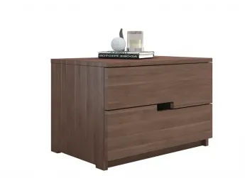 Тумбочка приліжкова Селена "плюс" лак коричневого кольору, матеріал  - бук цільний (загальний вигляд)