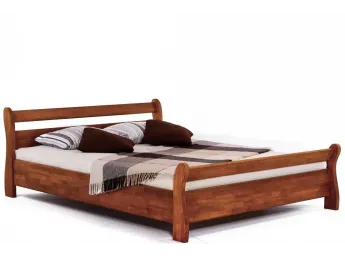 Кровать Миледа светло-коричневого цвета, материал - бук срощенный (общий вид)