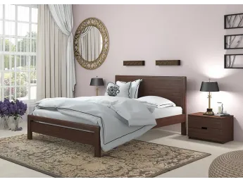 Спальня Скарлет коричневого кольору в лаку, цільного бука (в інтер'єрі)