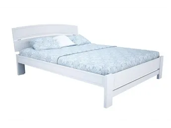 Ліжко Жасмін "плюс" білого кольору лак, матеріал - бук зрощений (загальний вигляд)